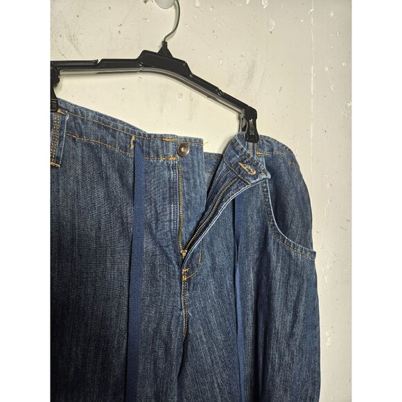 Faded Glory Womens Drawstring Denim Blue Jeans Plus Size 18 Y2k Casual Dark Wash - Picture 8 of 10